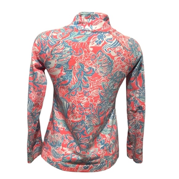 Lilly Pulitzer skipper 1/4 zip pullover in pink sun ray summer size XS - Picture 2 of 10